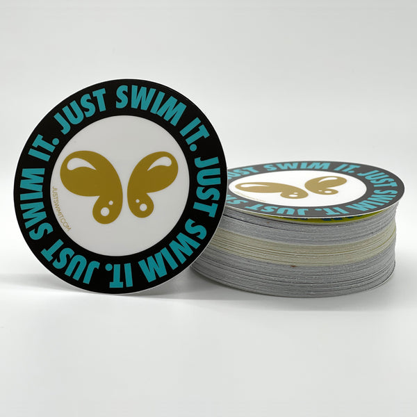 JUST SWIM IT 3 ROUND STICKER PACK