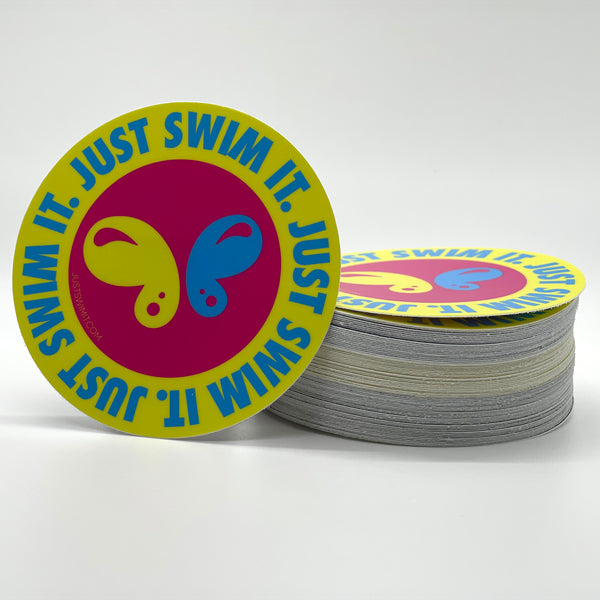 JUST SWIM IT 3 ROUND STICKER PACK